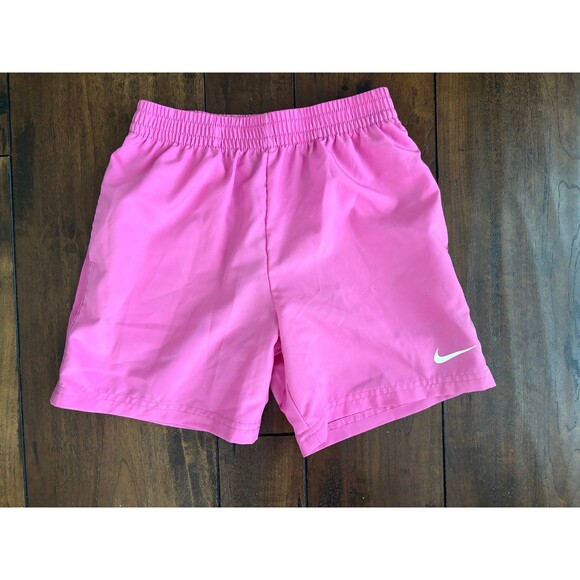 Nike Girls Pink Dri Fit Athletic Shorts with Pockets Size Small 5-6 - Picture 1 of 6